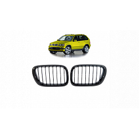 Gril BMW X5 E53 jednotlivé lamely Lesklá čierna