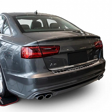 Nerezový leštený kryt hornej hrany zadného nárazníka Audi A6 2011-18 sedan Nerezový leštený kryt hornej hrany zadného nárazníka Audi A6 2011-18 sedan
