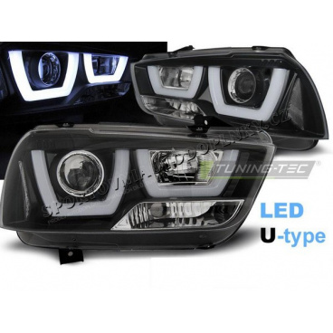 Dodge Charger LX II 2011-15 predné číre svetlá Tube Light Black (LPDO14) Dodge Charger LX II 2011-15 predné číre svetlá Tube Light Black (LPDO14)