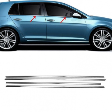 Nerez obloženie okien VW Golf VII HTB 2012-19 4 ks