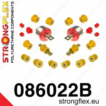 Honda Civic 1992-95 Strongflex zostava silentblokov len pre zadnú nápravu 22 ks Honda Civic 1992-95 Strongflex zostava silentblokov len pre zadnú nápravu 22 ks