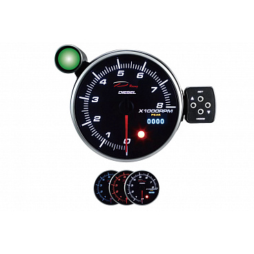Hodiny Depo PK DUAL 115mm - Otáčkomer Diesel