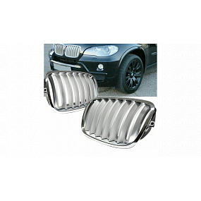 Gril BMW X6 E71 E72 X5 E70 jednotlivé rebro Matt Silver Gril BMW X6 E71 E72 X5 E70 jednotlivé rebro Matt Silver