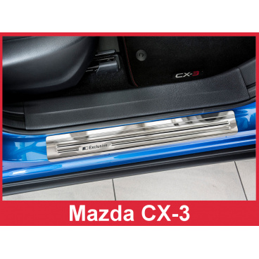 Nerez ochranné lišty prahu dverí 4ks Mazda CX-3 2015-16