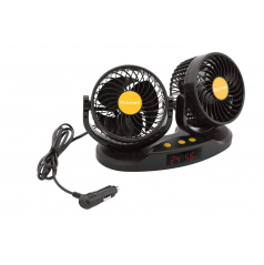 Ventilátor MITCHELL DUO 2x130mm 24V na palubnú dosku s teplomerom