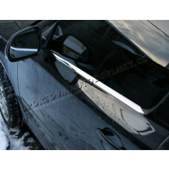 Škoda Octavia II Limousine 04-12 - nerez chrom spodné lišty okien - Omsa line