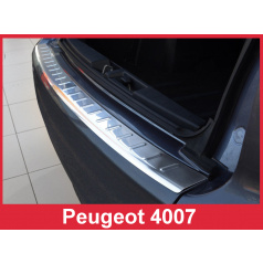 Nerez kryt- ochrana prahu zadného nárazníka Peugeot 4007 2007-12