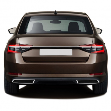 Nerez difúzory výfuku Škoda Superb III 2015-20 (2-dielna sada)