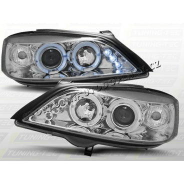 OPEL ASTRA G 1997-04 PŘEDNÍ ČÍRÁ SVĚTLA ANGEL EYES CHROME OPEL ASTRA G 1997-04 PŘEDNÍ ČÍRÁ SVĚTLA ANGEL EYES CHROME