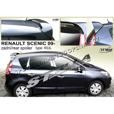 Renault Scenic III 2009- zadní spoiler (EU homologace)