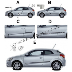 Boční ochranné lišty dveří - Nissan Navara, 2007 -