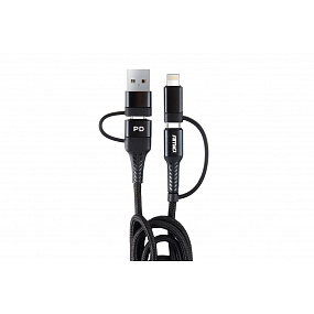 Kábel USB USB-C 3v1 iPhone Lightning USB USB-C 1m UC-15 AMIO-02547