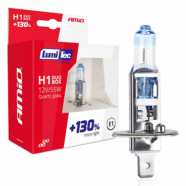 Halogénové žiarovky H1 12V 55W LumiTec +130% - 2 ks