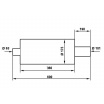 Koncový tlmič TurboWorks 100mm vstup 63,5mm