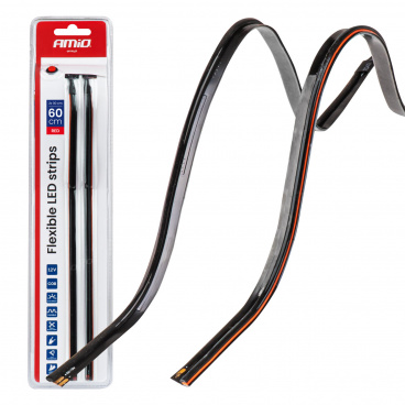 LED pásiky do auta bočné červené 2x30cm 12V AMIO-04576