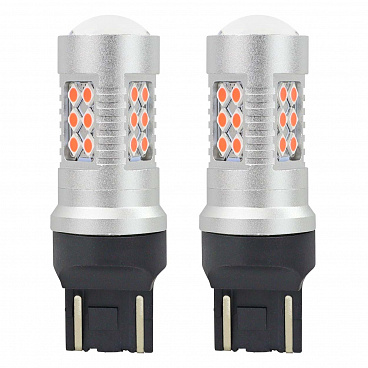 Žiarovky T20 24 SMD CAN BUS (s odporom) červená 5600K - 2 ks