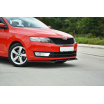 Spoiler pod predný nárazník ver.2 pre Škoda Rapid, Maxton Design (čierny lesklý plast ABS)