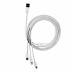 Multikábel do telefónu USB/ 3 konektory (iPhone + iPad, USB typ C a microUSB)