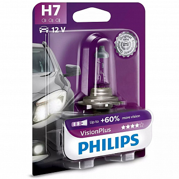 Halogénová žiarovka Philips Vision Plus H7 12V 55W +60% 1 ks Halogénová žiarovka Philips Vision Plus H7 12V 55W +60% 1 ks