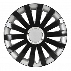 Puklice na auto SAIL 15" palcov čierno-strieborná