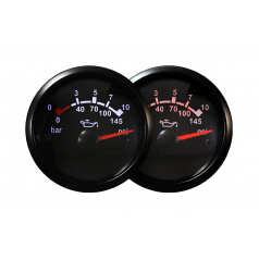 Hodiny Auto Gauge T90 52mm - Tlak oleja