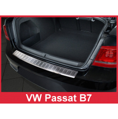 Nerez kryt ochrana prahu zadného nárazníka Volkswagen Passat B7 sedan 2011-14