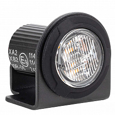 Výstražná lampa okrúhla oranžová LED R65 12V 24V 12W