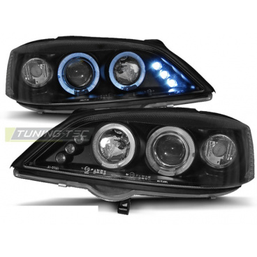 Opel Astra G 02.1998-02.2004 přední čirá světla Angel Eyes black Opel Astra G 02.1998-02.2004 přední čirá světla Angel Eyes black