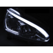 Peugeot 208 04.2012-06.2015 přední čirá světla Tube Light chrome (LPPE30)