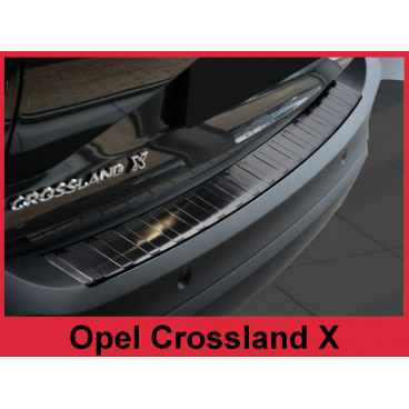 Nerez kryt- čierna ochrana prahu zadného nárazníka Opel Crossland X 2017+