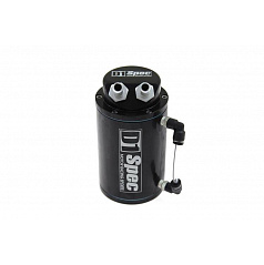 Alu nádoba na prebytočný olej D1 SPEC čierna vstup - výstup 15 mm