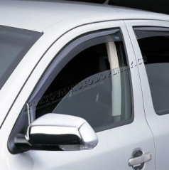 Veterné clony - ofuky okien (deflektory, plexi), Škoda Rapid SPACE BACK 2012->, predné + zadné