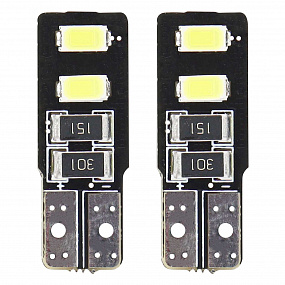 Žiarovky 4 SMD 2835 LED T10 (W5W) 12V biela CAN-BUS krátka