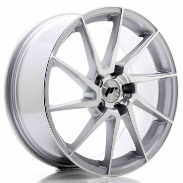 JR Wheels JR36 18x8 ET35 5x120 Strieborná kartáčovaná čelná strana