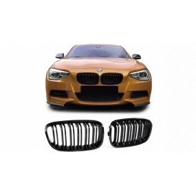 Gril BMW 1 F20 F21 dvojité rebrá Gloss Black Gril BMW 1 F20 F21 dvojité rebrá Gloss Black