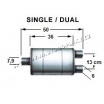 Športový výfuk Magnaflow turbo XL1 dual koncovka 2x60 mm, 1x79 mm (13278) 