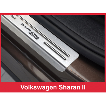 Nerez ochranné lišty prahu dverí 4ks Špeciálna edícia Volkswagen Sharan 2 2010-16
