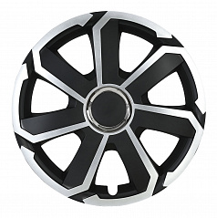 Puklica na koleso AEROSPIN 15" palcov čierno-strieborná