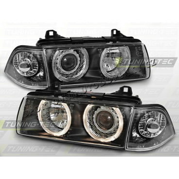 BMW E36 90-99 Angel Eyes black  (LPBM21) - sedan, compact, touring