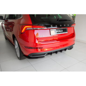 Vložka zadného nárazníka pre Škoda Scala, Maxton Design (čierny lesklý plast ABS) Vložka zadného nárazníka pre Škoda Scala, Maxton Design (čierny lesklý plast ABS)
