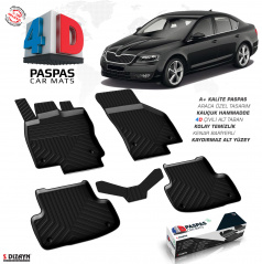 Gumový set 4D presných autokobercov Škoda Octavia III 2012-21