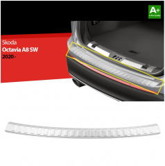 Nerez kryt hornej hrany zadného nárazníka Škoda Octavia 4 kombi 2019+