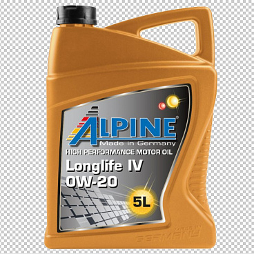 Syntetický motorový olej Alpine 0W-20 Longlife IV 1 alebo 5 litrov Syntetický motorový olej Alpine 0W-20 Longlife IV 1 alebo 5 litrov