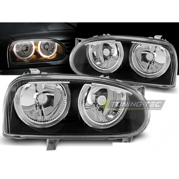 VW Golf 3 09.1991-08.1997 predné číre svetlá angel eyes black (LPVW29)