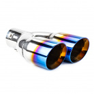 Športová nerezová koncovka výfuku titan dual 2x75 mm