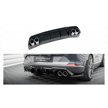 Nadstavec nárazníka Cupra Formentor zadný v.3 + atrapa výfuku Gloss Black strieborná Nadstavec nárazníka Cupra Formentor zadný v.3 + atrapa výfuku Gloss Black strieborná