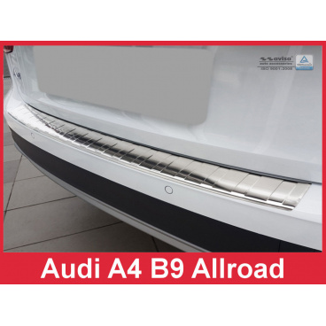 Nerez kryt- ochrana prahu zadného nárazníka Audi A4 B9 Allr. 2016+