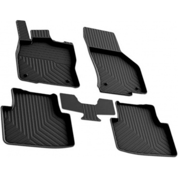Gumový set 4D presných autokobercov Škoda Kamiq vrátane krytu zadnej strednej časti Gumový set 4D presných autokobercov Škoda Kamiq vrátane krytu zadnej strednej časti