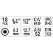Bity sada 18 ks imbus 3-12 mm