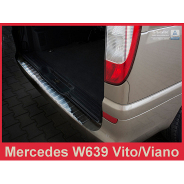 Nerez kryt-ochrana prahu zadného nárazníka Mercedes Vito, Viano W 639 2003-14 Nerez kryt-ochrana prahu zadného nárazníka Mercedes Vito, Viano W 639 2003-14